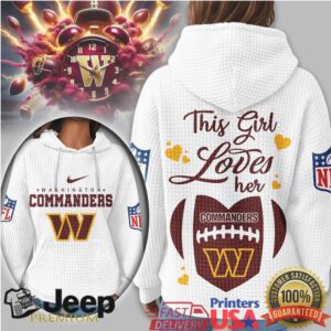 Washington Commanders Official NFL Game Day Waffle Hoodie