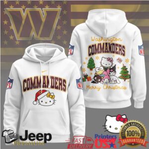 Washington Commanders Official NFL Hello Kitty Christmas 3D Hoodie Washington Commanders Official NFL Hello Kitty Christmas 3D Hoodie