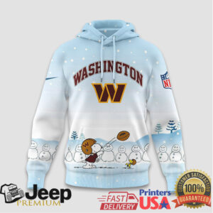 Washington Commanders Official NFL Peanuts Snow Day Hoodie Washington Commanders Official NFL Peanuts Snow Day Hoodie