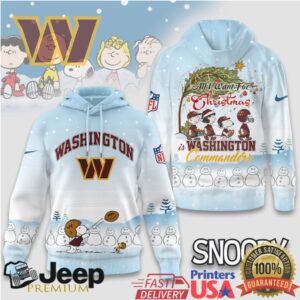 Washington Commanders Official NFL Peanuts Snow Day Hoodie