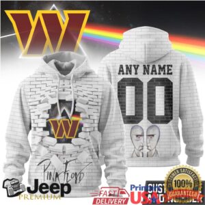 Washington Commanders Official NFL Pink Floyd 3D Hoodie