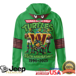 Washington Commanders Official NFL Teenage Mutant Ninja Turtles 35th Anniversary Hoodie