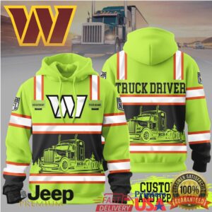Washington Commanders Official NFL Truck Driver Hoodie Washington Commanders Official NFL Truck Driver Hoodie