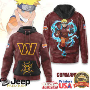 Washington Commanders Official NFL x Naruto Limited Edition Hoodie Washington Commanders Official NFL x Naruto Limited Edition Hoodie