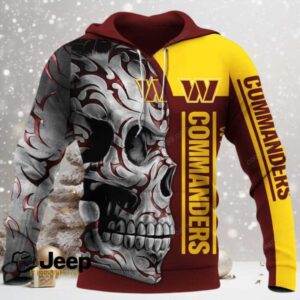 Washington Commanders Skull Fury NFL Hoodie