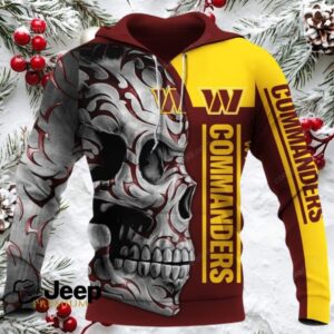 Washington Commanders Skull Fury NFL Hoodie