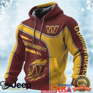 Washington Commanders Split Color Team Logo Hoodie