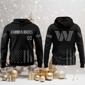 Washington Commanders x Back To Black Football Hoodie Limited 2025 3D Unisex Hoodie