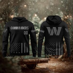 Washington Commanders x Back To Black Football Hoodie Limited 2025 3D Unisex Hoodie