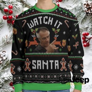 Watch It Santa The Sopranos Ugly Christmas Sweatshirt