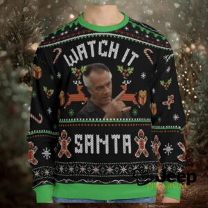 Watch It Santa The Sopranos Ugly Christmas Sweatshirt