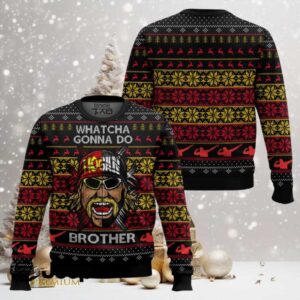 Whatcha Gonna Do Brother Hulk Hogan WWE Ugly Christmas Sweater