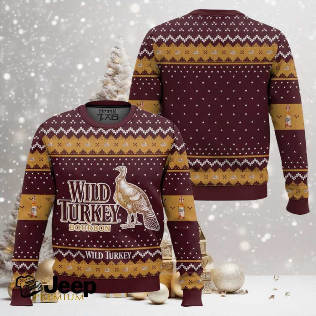Wild Turkey Bourbon Kentucky Whiskey Ugly Christmas Sweater Wild Turkey Bourbon Kentucky Whiskey Ugly Christmas Sweater