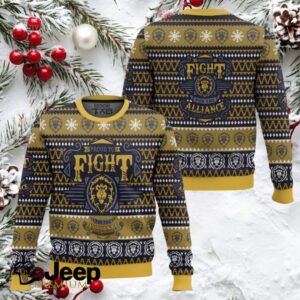 World Of Warcraft Fight For Alliance Ugly Christmas Sweater