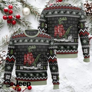 Wrong Size Sweater Dinosaurs Ugly Christmas Sweater