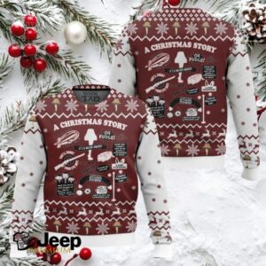 Zeppelin Leg Lamp A Christmas Story Ugly Christmas Sweater