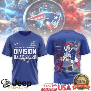 New England Patriots 2025 Super Wild Card Weekend Division Champions 3D T Shirt