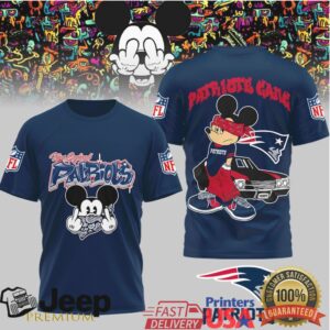 New England Patriots Official NFL Gangsta Mickey 3D Shirt