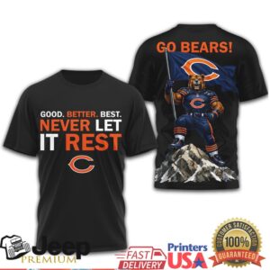 Chicago Bears Never Let It Rest 3D T Shirt