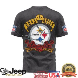 Pittsburgh Steelers Official NFL Guns N' Roses 3D Shirt