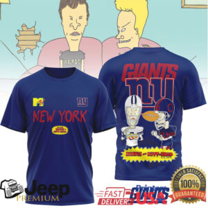 New York Giants Official NFL Funny Beavis and Butt Head Shirt New York Giants Official NFL Funny Beavis and Butt Head Shirt