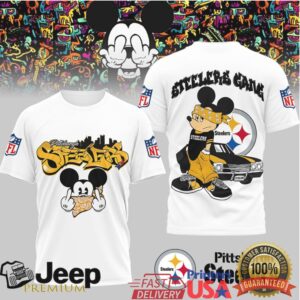 Pittsburgh Steelers Official NFL Gangsta Mickey 3D Shirt