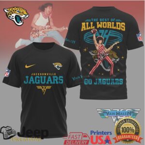 Jacksonville Jaguars Official NFL Van Halen Graphic 3D Shirt