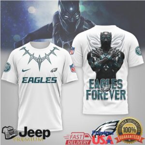 Philadelphia Eagles Official NFL Black Panther 3D Shirt Philadelphia Eagles Official NFL Black Panther 3D Shirt