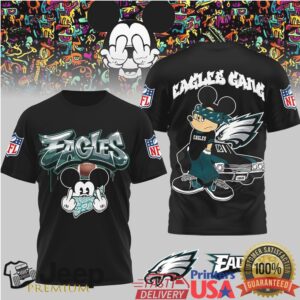 Philadelphia Eagles Official NFL Gangsta Mickey 3D Shirt