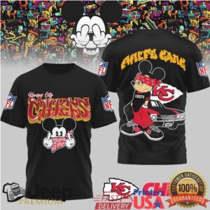 Kansas City Chiefs Official NFL Gangsta Mickey 3D Shirt
