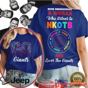 New York Giants Official NFL x New Kids on the Block Fan 3D Shirt