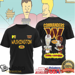 Washington Commanders Official NFL Funny Beavis and Butt Head Shirt Washington Commanders Official NFL Funny Beavis and Butt Head Shirt