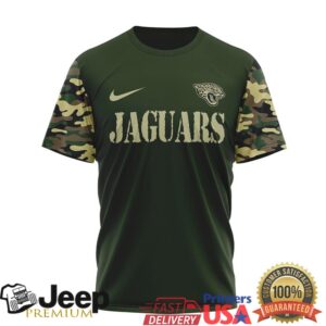 Jacksonville Jaguars Official NFL Camouflage Thank You For Service 3D Shirt