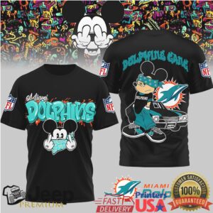 Miami Dolphins Official NFL Gangsta Mickey 3D Shirt