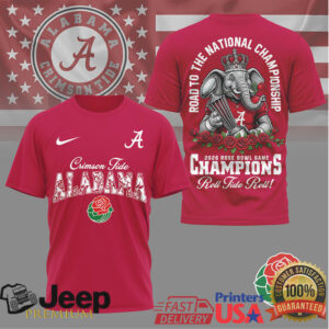 Alabama Crimson Tide Official NCAA Rose Bowl Game Champions Shirt Alabama Crimson Tide Official NCAA Rose Bowl Game Champions Shirt