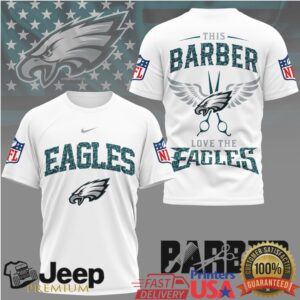 Philadelphia Eagles Official NFL Barber Fan 3D Shirt Philadelphia Eagles Official NFL Barber Fan 3D Shirt