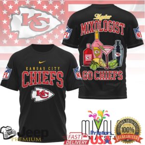 Kansas City Chiefs Official NFL Mixologist Fan 3D Shirt