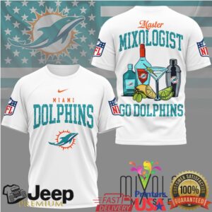 Miami Dolphins Official NFL Mixologist Fan 3D Shirt