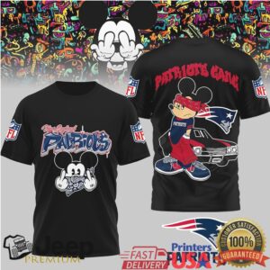 New England Patriots Official NFL Gangsta Mickey 3D Shirt