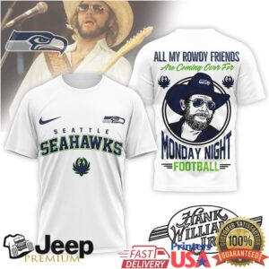 Seattle Seahawks Official NFL Hank Williams Jr. 3D Shirt