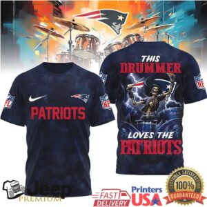 New England Patriots Official NFL Drummer 3D Shirt