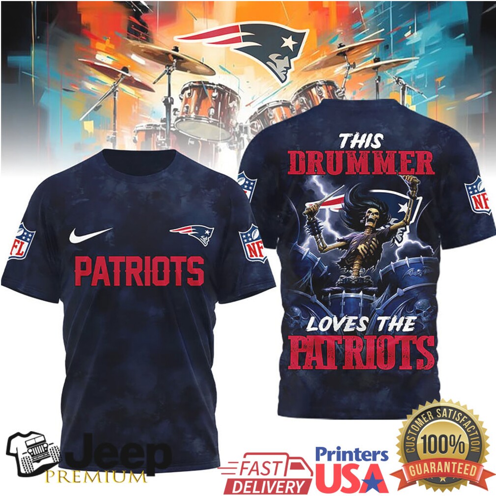 New England Patriots Official NFL Drummer 3D Shirt New England Patriots Official NFL Drummer 3D Shirt
