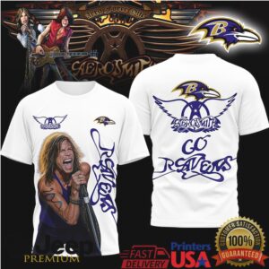 Aerosmith Steven Tyler Baltimore Ravens Tshirt