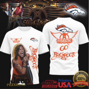 Aerosmith Steven Tyler Denver Broncos Nfl Fan Tshirt Aerosmith Steven Tyler Denver Broncos Nfl Fan Tshirt