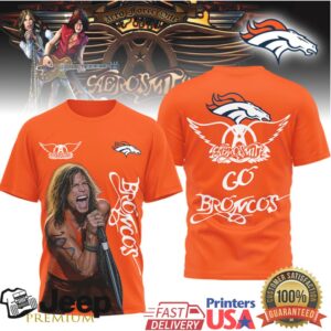 Aerosmith Steven Tyler Denver Broncos Nfl Fan Tshirt