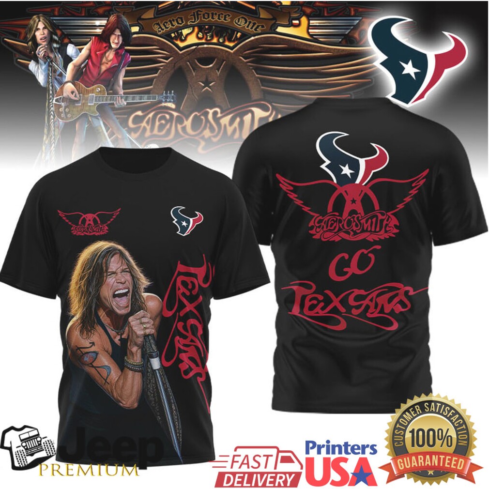 Aerosmith Steven Tyler Houston Texans Nfl Fan Tshirt Aerosmith Steven Tyler Houston Texans Nfl Fan Tshirt