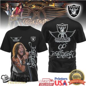 Aerosmith Steven Tyler Las Vegas Raiders Nfl Fan Tshirt