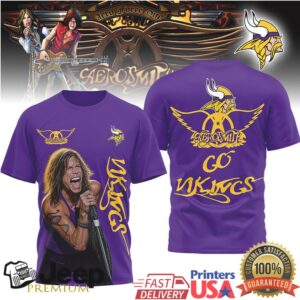 Aerosmith Steven Tyler Minnesota Vikings Nfl Fan Tshirt