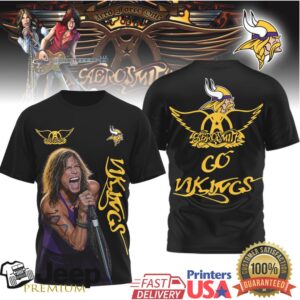 Aerosmith Steven Tyler Minnesota Vikings Nfl Fan Tshirt