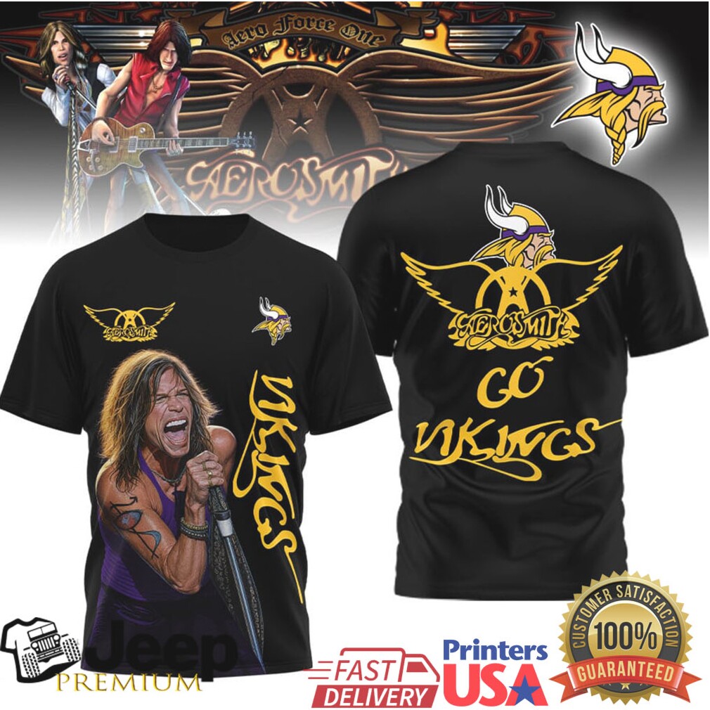 Aerosmith Steven Tyler Minnesota Vikings Nfl Fan Tshirt Aerosmith Steven Tyler Minnesota Vikings Nfl Fan Tshirt